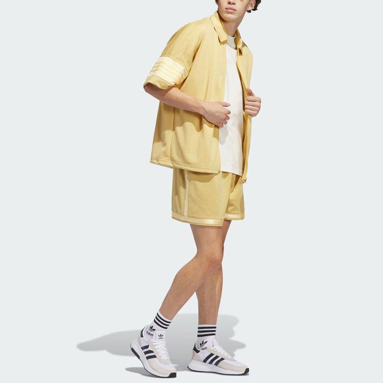adidas Оригинальные баскетбольные топы для стрельбы, мужские топы, желтые IW1622