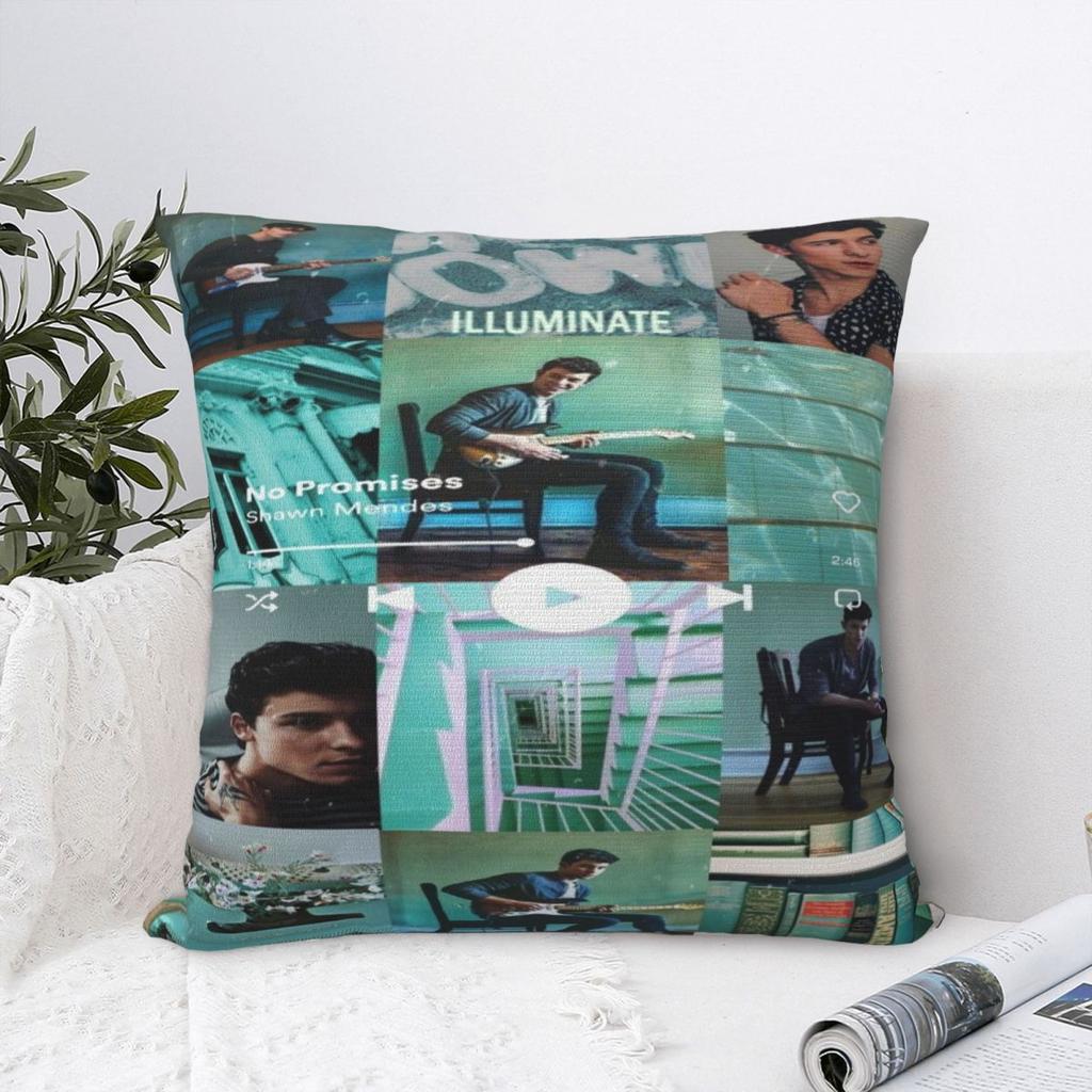 Shawn Mendes Printed Pillowcase Cushion Cover Pillow Covers Soft And Sweet Car Decor Zipper Multiple Sizes