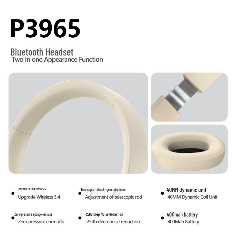 P3965ANC Складные Bluetooth накладные наушники с активным шумоподавлением