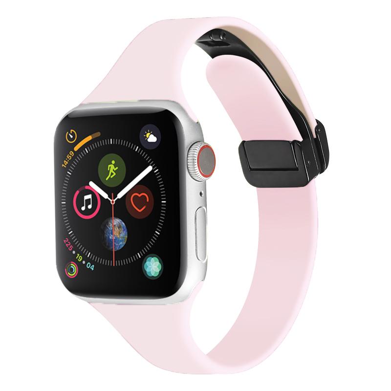 Силиконовый ремешок для Apple Watch Band 44 мм, 45 мм, 49 мм, 40 мм, 41 мм, 42 мм, 38 мм, спортивный браслет с магнитной пряжкой Iwatch 7 8 5 4 SE Ultra