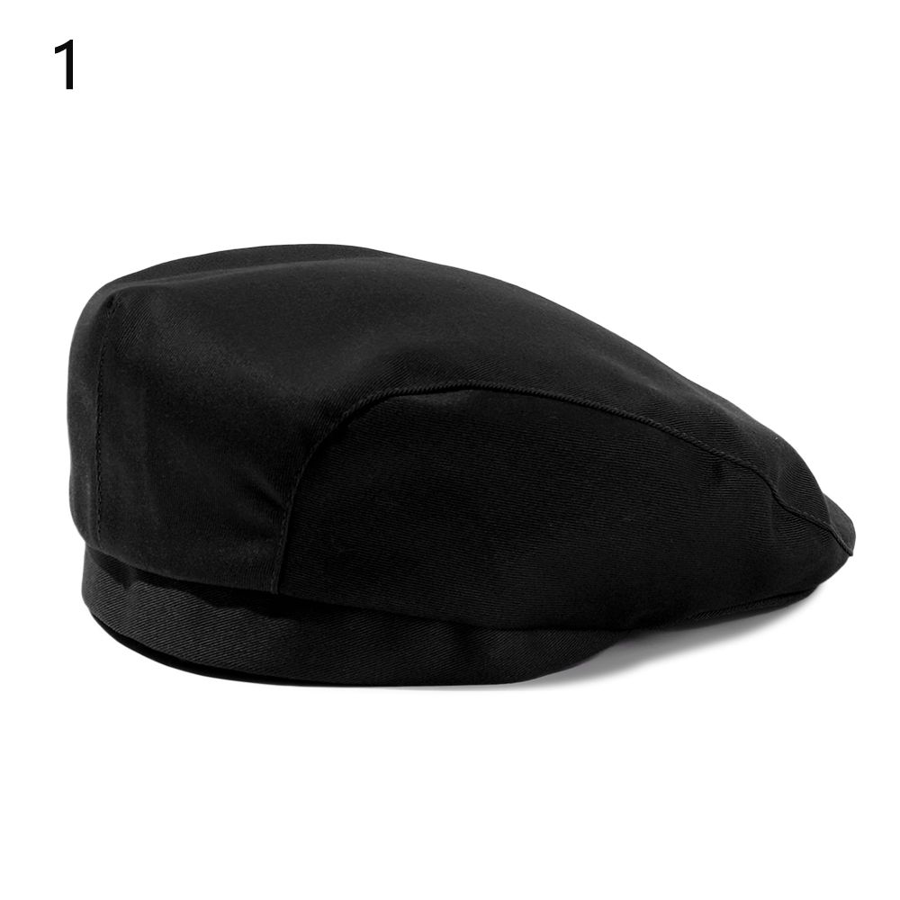 Restaurant Round Chef Mesh Patchwork Work Wear Hats Berets Waiter Caps