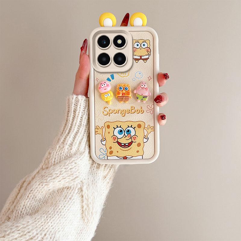 KEYSION Милый чехол с 3D-мультяшным рисунком для HONOR X6b с браслетом, мягкий силиконовый противоударный чехол для телефона Huawei Honor X6b 4G