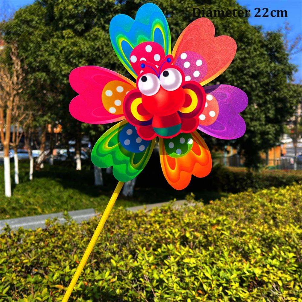 Raise Double Layered Colorful Butterfly Dance Windmill Outdoor Party Picnic Decor