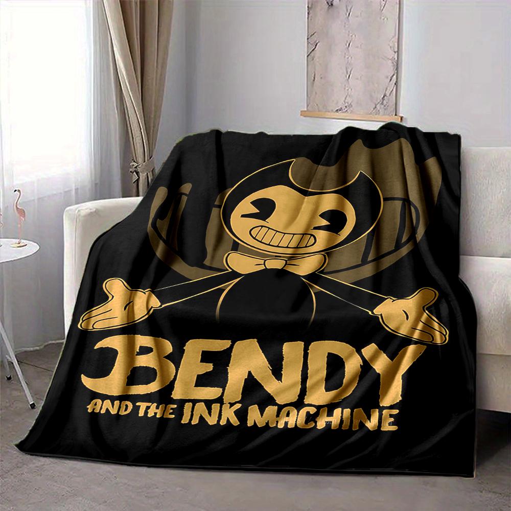 1Pc Bendy Ink Machine Blanket Soft And Comfortable Casual Warm Camping Travel Christmas Halloween Xmas Gift M929400