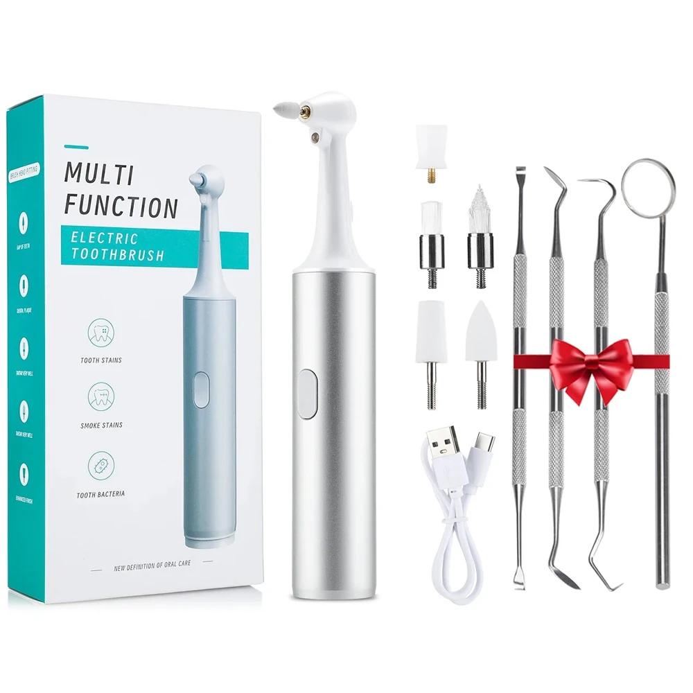 Oral Electric Teeth Polisher Dental Tartar Remover Plaque Stains Cleaning Multifunctional Tooth Whitening Tool Calculus Removal