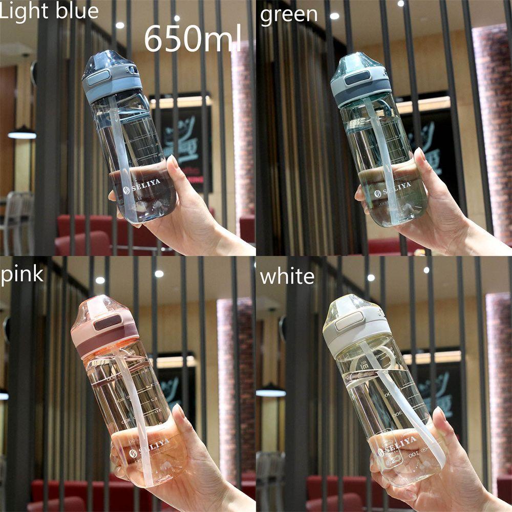 650 мл Портативная герметичная бутылка для спортзала, бутылка для воды с соломинкой, кружки для питья, бутылки для питья