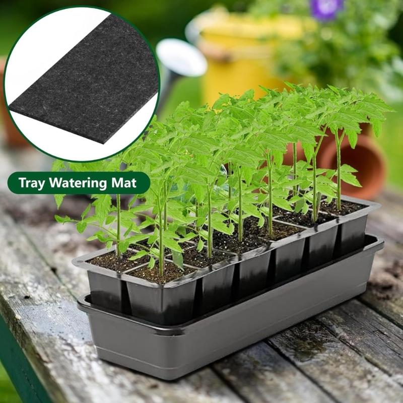 8Pcs Automatic Plant Watering Mat Watering Capillary Mat Felt Plant Water Mat for  Sprouting Hydroponics Plant