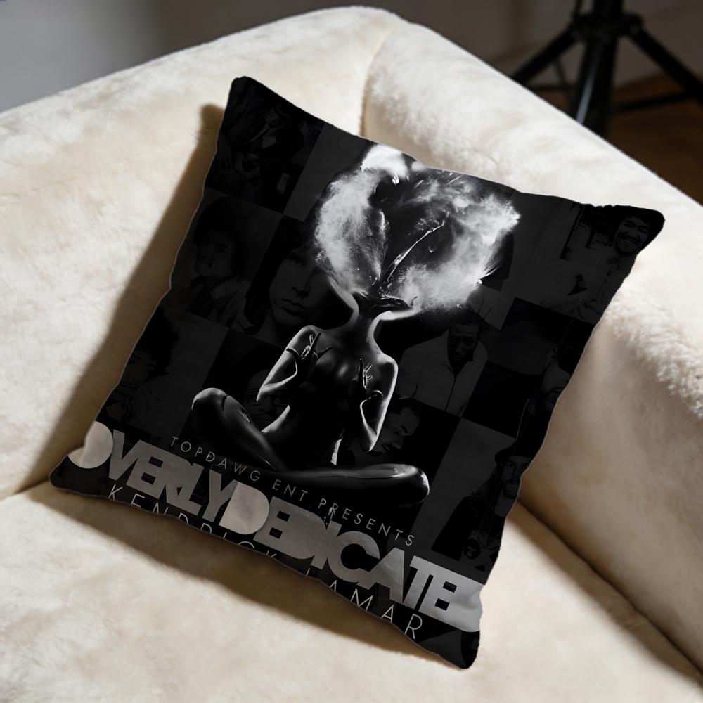 Stylish KKendrick Lamared Cushion Cover Soft Decorative Pillow Case Suitable for Bedroom Sofa Car Travel Use