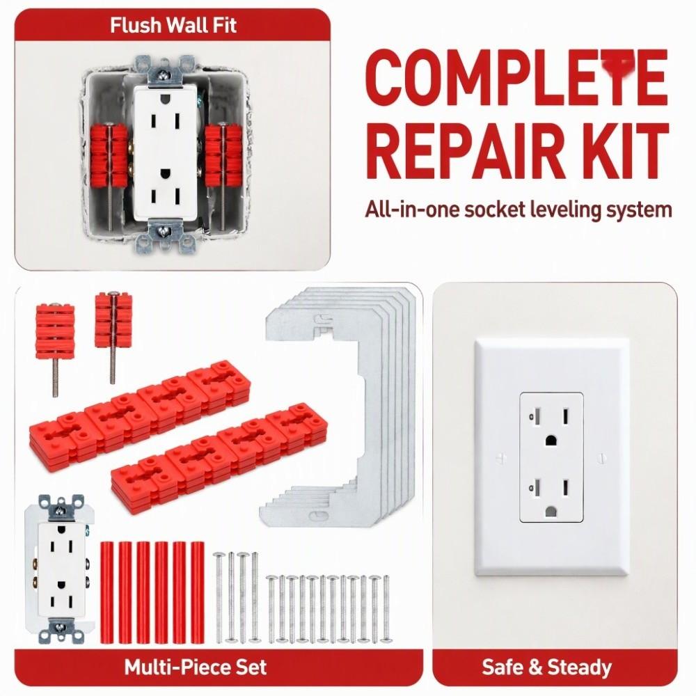 Secure Outlet Spacers (52/24/32/28/16/60)pcs/set Outlet Box Extender Socket Spacers Electrical Box
