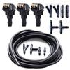 Universal Car Spray Pipe Joint Kit Windshield Washer Hose Wiper Blade Pipe Jet Nozzle Water Fluid Tube Connector Replacement Kit