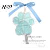 Sea Glass Collector Ornament Handmade Ornament, Snowflake Gnome Christmas Tree with Bowknot, Coastal Sustainable Holiday Decoration Style Dog