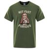 Not Fast Not Furious Kawaii Sloth Print Clothing Men Street Oversized T Shirts Breathable Cotton Streetwear Creativity T-Shirt