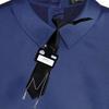 Campus Preppy Necktie with Pin Name Badge and Chain Student Uniform Adjustable Pre Tied Neck Tie Shirt Collar Neckwear