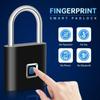 Waterproof and Rust-proof Outdoor Smart Fingerprint Padlock for Secure Door and Cabinet Locking. Anti-theft Electronic Lock with Password Protection