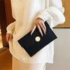 Casual Ladies Clutch Bag New Minimalism Handheld Envelope Bags Felt Indentation Handbag Solid Color Business Women's Bag