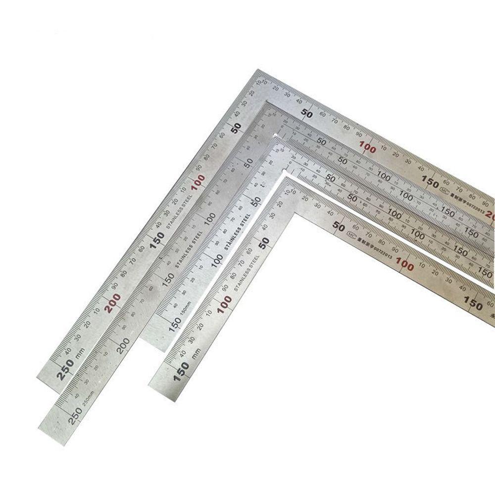 Metal Measuring Tool Double Sided 90 Degree Ruler 90 Angle Ruler L Shape Ruler Straight Ruler
