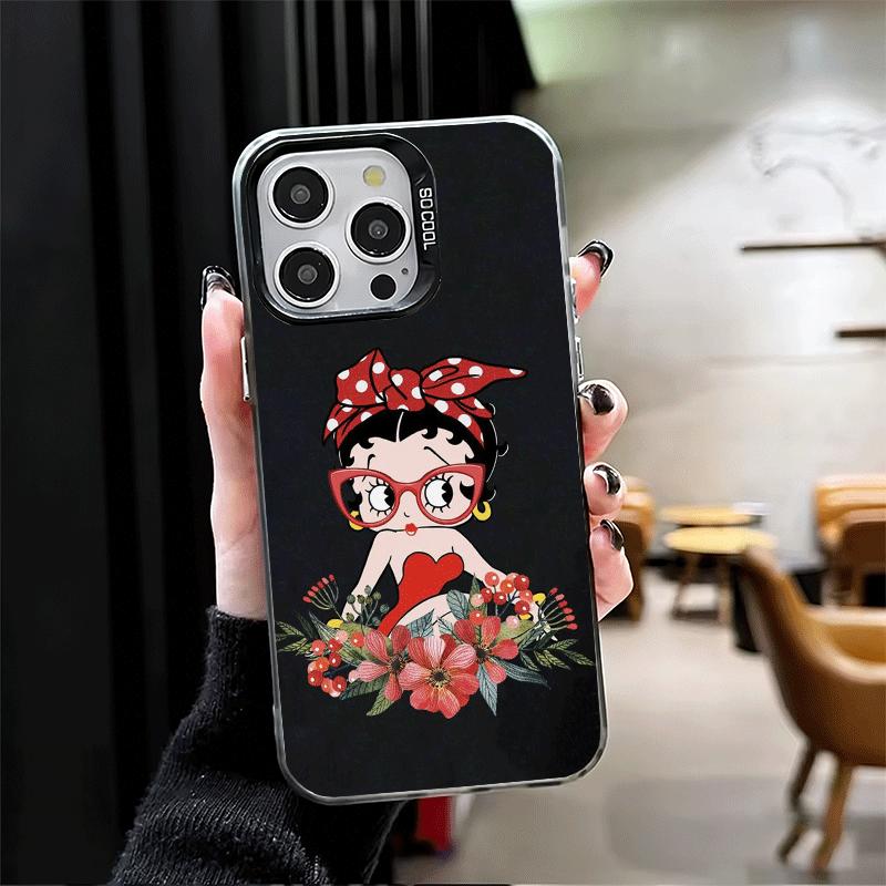 Мягкий чехол для телефона B-Bettys B-Boops Girl для iPhone 15 16 17 Pro Max 17Air 16E 14 Plus 13 12 Mini, противоударная задняя крышка