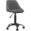 Office Chair - VIDAXL - Ergonomic Seat - Adjustable Height - Velvet - Dark Grey