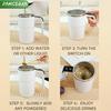 Automatic Mixing Cup with Temperature Display Function, Automatic Magnetic Mixing Coffee Cup, Travel Thermos Cup for Milk Chocolate Mocha