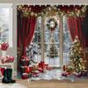 Christmas Gifts Shower Curtain Xmas Tree Winter Forest Cedar Nature Landscape Home Wall Hanging Fabric Bathroom Curtains Decor