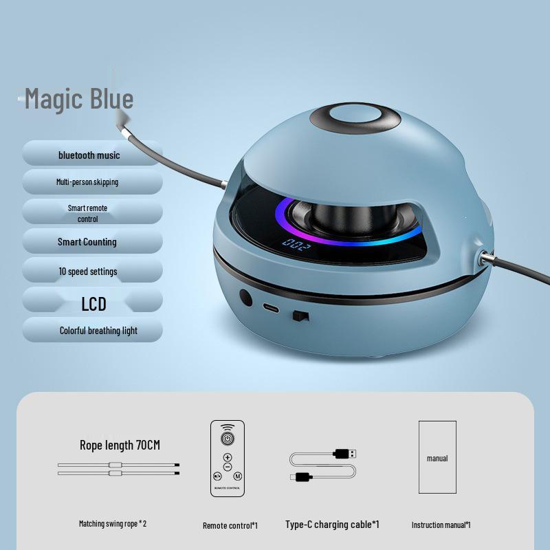 Умная скакалка Bluetooth: Полностью автоматическая домашняя фитнес-машина для веселья и тренировок нескольких человек.