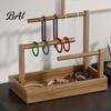 Hair Band Organizer Wooden Headband Holder Stand, Accessories Tray for Hairbands, Scrunchies, Wood Storage Rack Ties, Bows & Clips, Jewelry