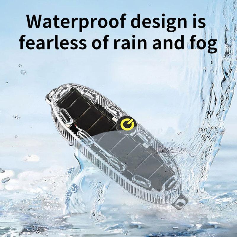 1pc Universal Car Anti Collision Warning Lights Auto Motorcycle Brake Lamp Car Solar Charging Taillight Car Light Accessories