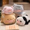 18/26CM Cartoon Pig Cat Panda Bear Plushie Doll Cute Big Mouth Animal Pillow Stuffed Soft Doll Nice Birthday Gifts