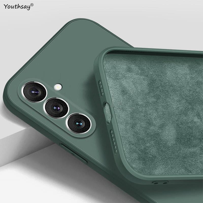 Для Samsung Galaxy M35 5G жидкий силиконовый чехол Samsung Galaxy M35 M55 чехол Funda Coque мягкий TPU телефон бампер Samsung GalaxyM35