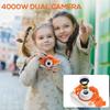 40MP HD Dual Lens Digital Kids Orange Fox Camera, Little Selfie Cameras Toys, Christmas Birthday Gifts For 6-12 Years Boys Girls
