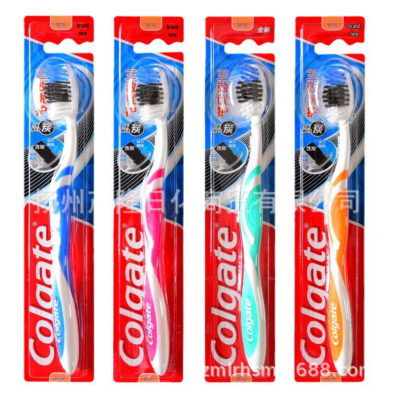 Colgate Triple Action Charcoal Toothbrush - Medium Soft Bristles