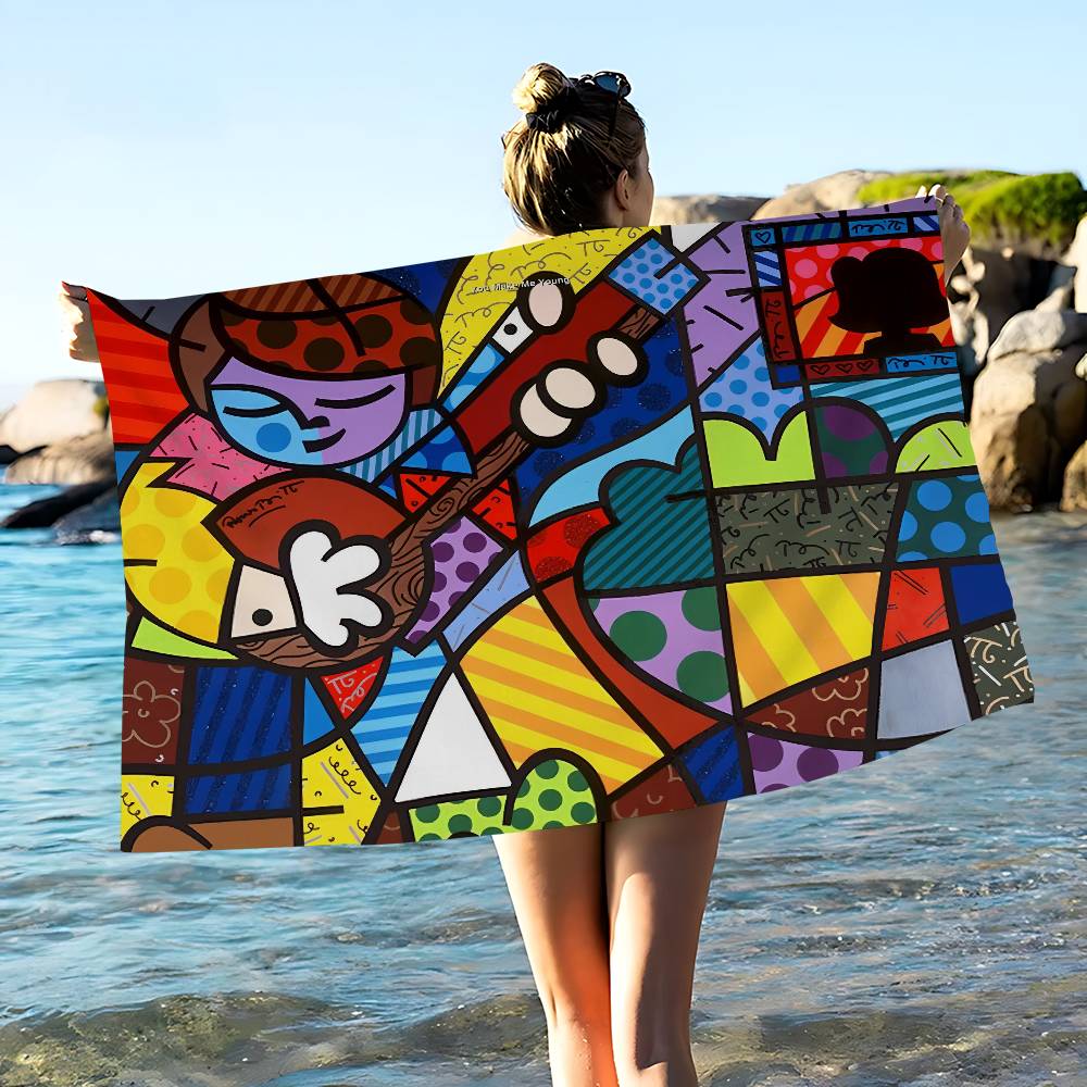 Britto Art Большие Микрофибровые Пляжные Полотенца Быстросохнущее Полотенце Песочные Пляжные Полотенца Полотенце для Бассейна Для Путешествий Пляж Бассейн Йога