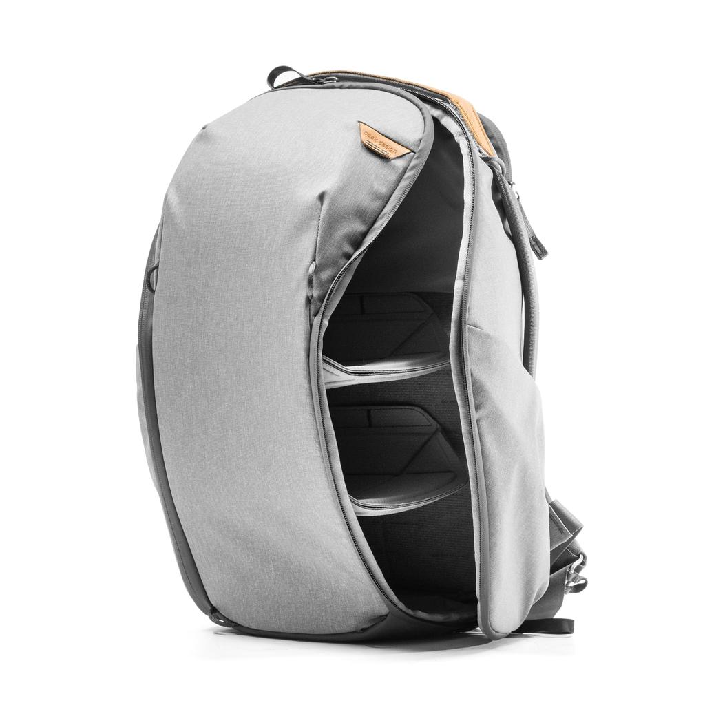 Peak Design Everyday Backpack Zip, 20L, Ash, BEDBZ-20-AS-3, PFAS-Free