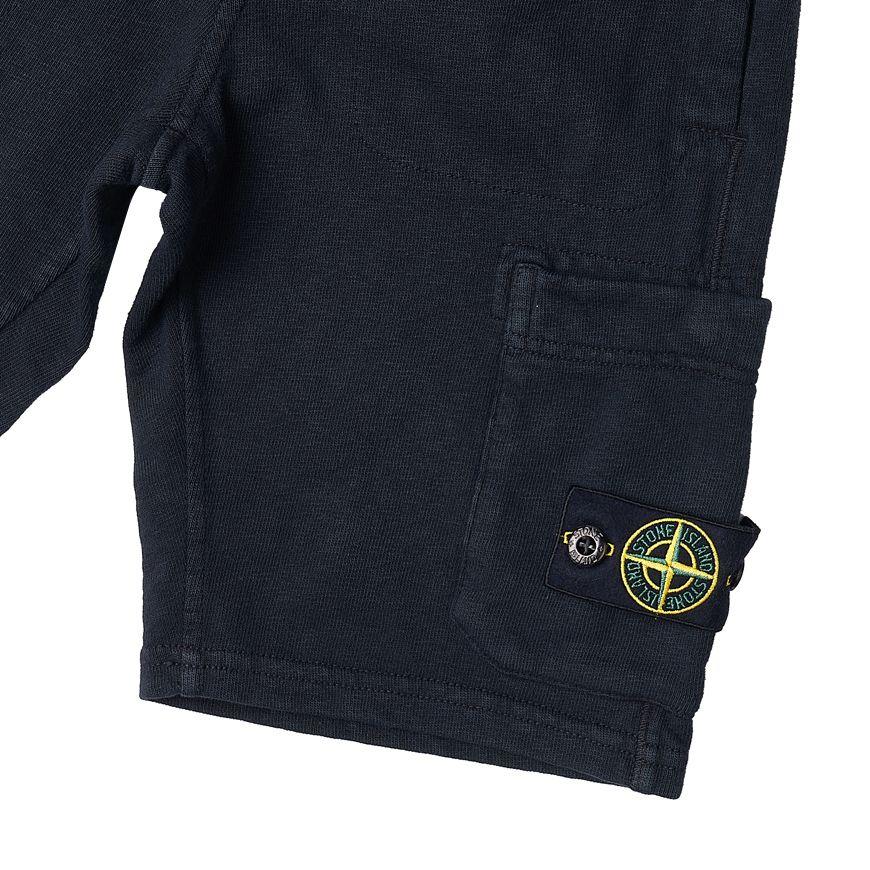 STONE ISLAND SS23 Однотонные шорты-карго с нашивкой-компасом для детей 781660541-V0129