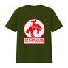 Calgary Stampeders Throwback Retro Distressed Logo T Shirt for S 3XL Red Gold Black White vintage graphic Slightly
