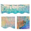 38x300CM Wave Banner Colorful Foil Curtain Scene Decoration Tinsel Fringe  Scenic Area