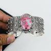 Натуральный розовый тулит драгоценный камень ручной работы из серебра 925 пробы, розовый тулит браслет, для жены, унисекс браслет, подарки на День святого Валентина