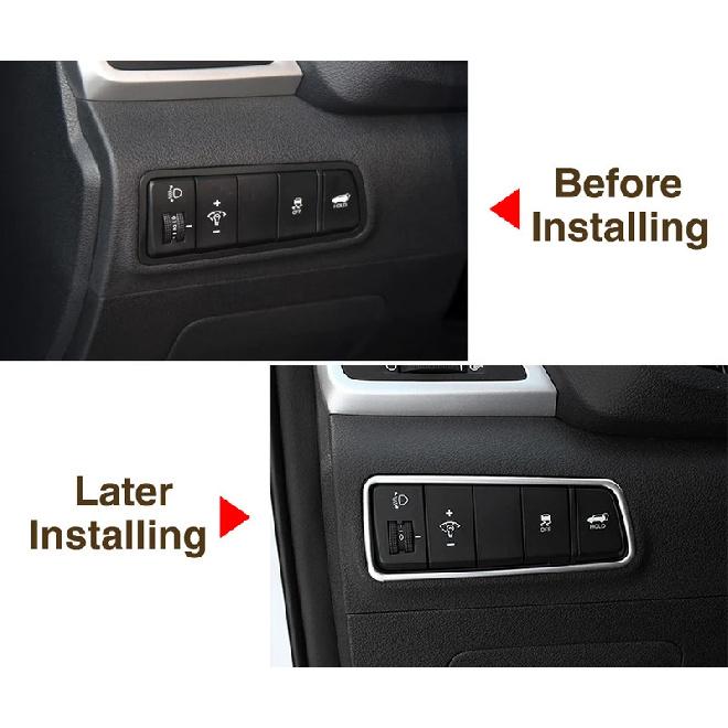 Inner Centre Control Decoration Cover Molding Headlight Button Storage box handle Frame Trims For Hyundai Tucson 2015-2018