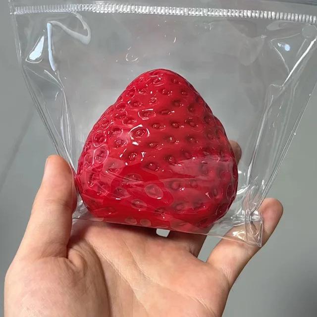 Большая Клубника Сквиши Игрушка Таба Кавайный Красный Розовый Сквиши Игрушка-Непоседа Фрукты Овощи Мягкий Подарок на День Рождения Девочки Игрушка