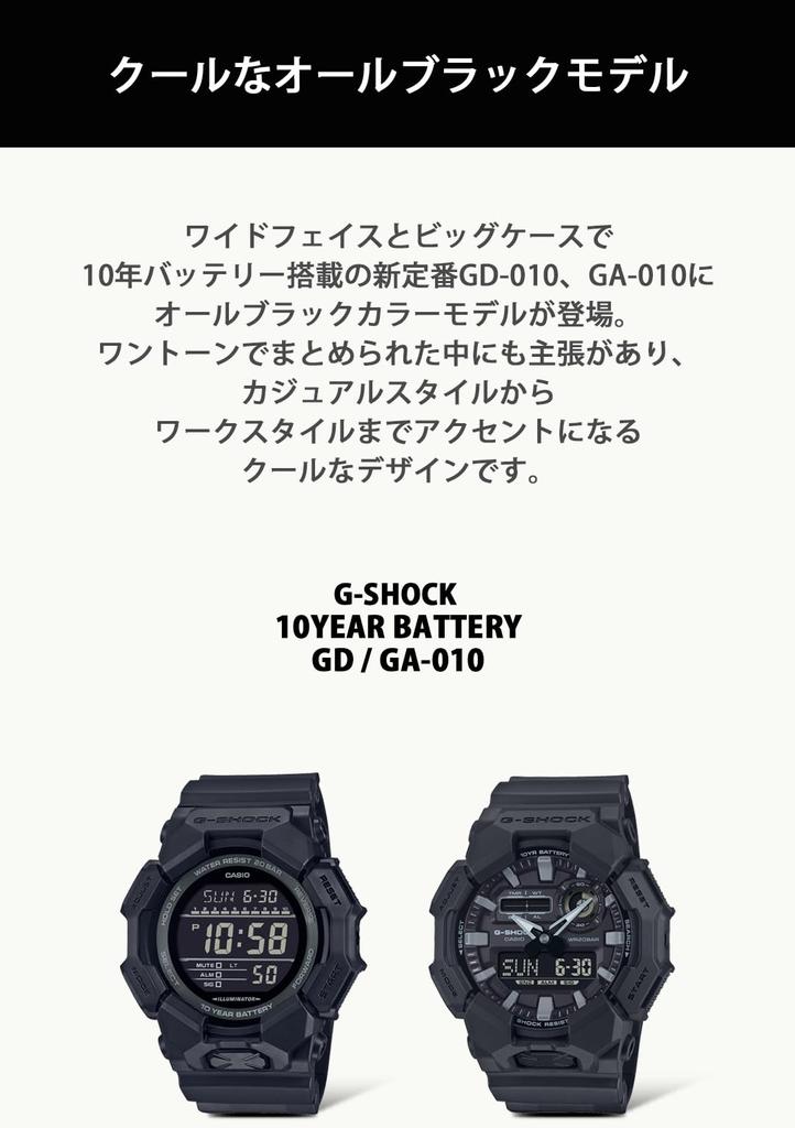 Часы Использует биомассу пластика Черный [Casio] G-Shock [] GA-010-1A1JF Мужские