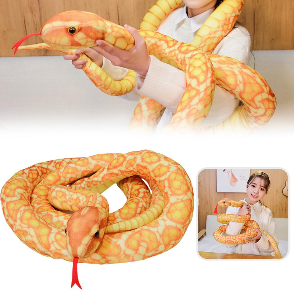 300cm Simulation Stuffed Python Children S Toy Plush Animal Snake Toy Home Decoration Gift for Kids