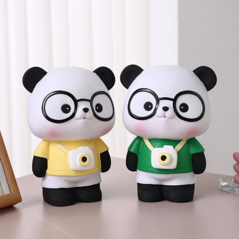Money Container Versatile Coin Holder Lovely Panda Shaped Money Holder Piggy Banks Coins Savings Jar for Animal Lovers