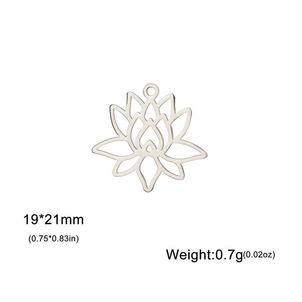 Teamer 5pcs/lot Lotus Flower Charms for Jewelry Making Gold Color Amulet Bracelet Necklace DIY Yoga Buddhism Pendant Wholesale