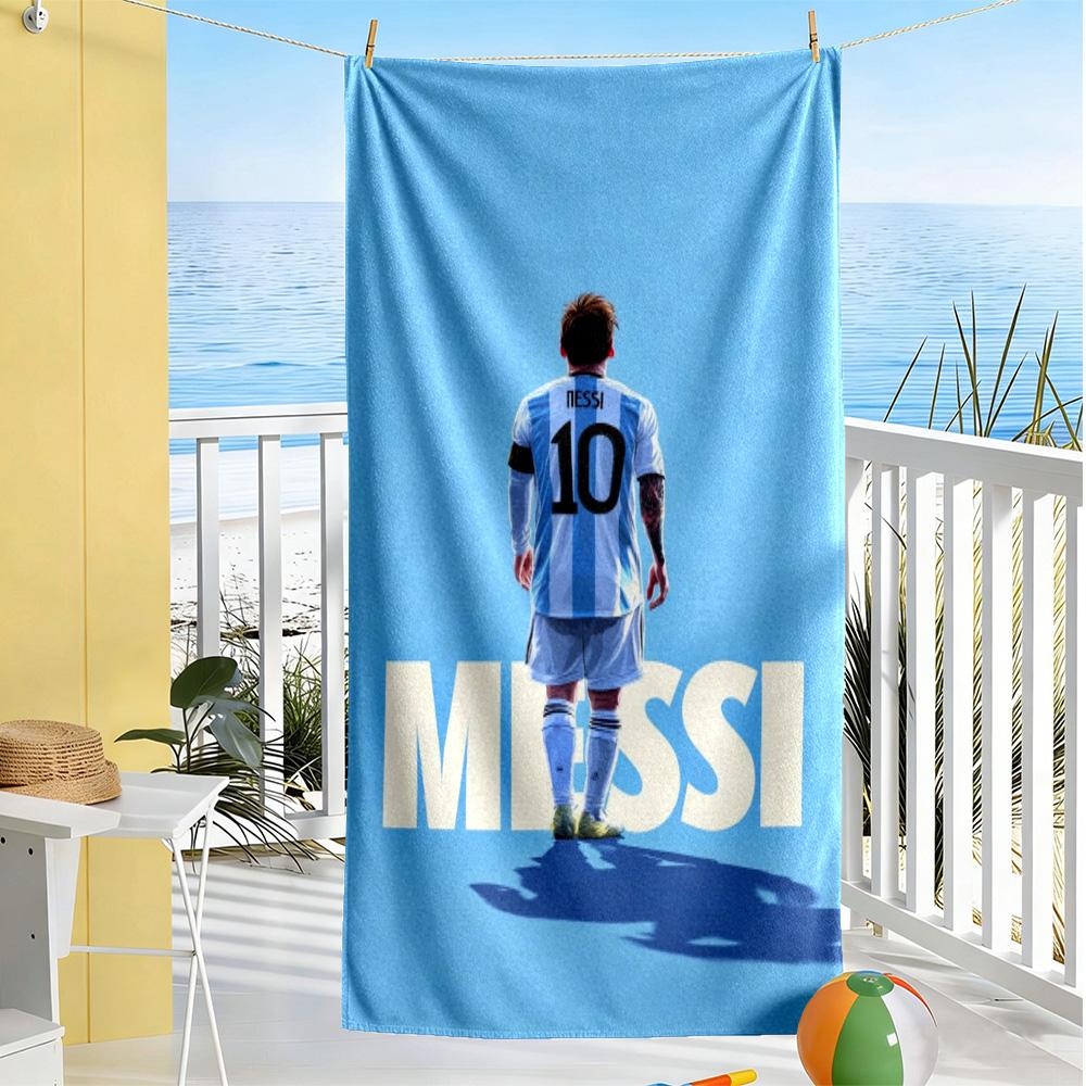 Football Messi Beach Towel Quick-Dry Soft Microfiber Comfortable Lightweight
