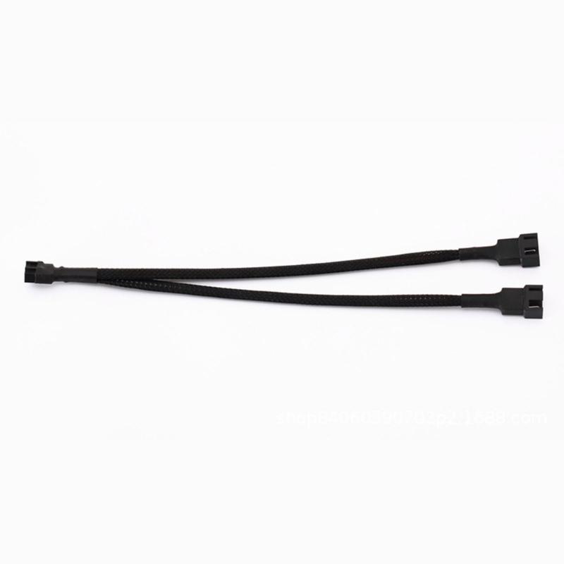 2Piece 4Pin PWMs Computer Fan Extension Cable Set 26cm Length for Enhances Airflows and Noise Reduction