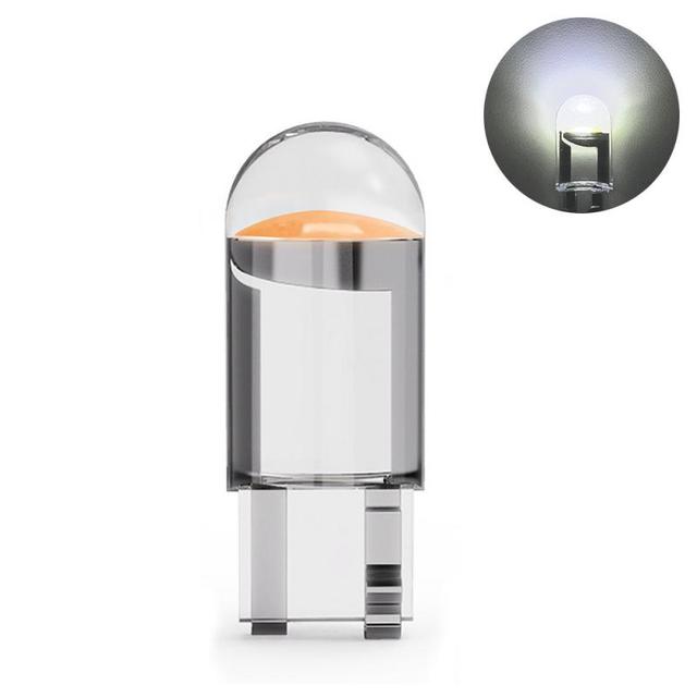 2 шт. DC12V W5W 194 T10 Cob светодиодная автомобильная лампа белый зеленый синий красный клиновидный номерной знак лампа плафон 7 цветов авто одиночный свет