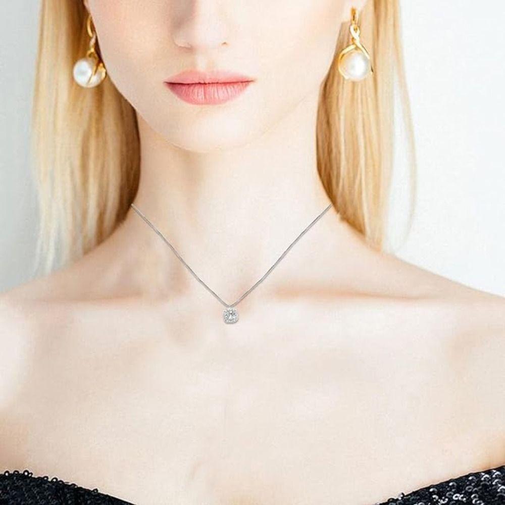 Zircon Necklaces Block Gift Romantic Women Chokers Simple Clavicle Chain Wedding Party
