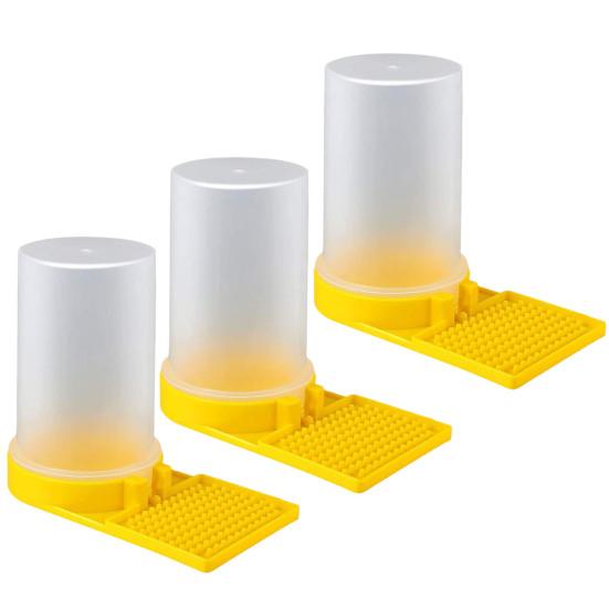3Pcs Bee Waterers Transparent Visible Bee Drinking Cups Watering Station Beehive Entrance Feeder Beekeeping Equipment
