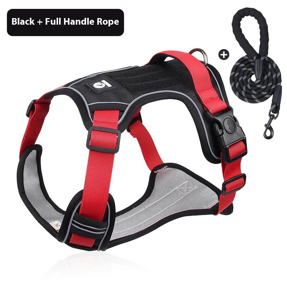 No Pull Harness with A Free Heavy Duty 5ft Leash for Medium Large Dog Adjustable Reflective Oxford Easy Control