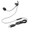 ELECOM Wired with Single Headset, USB, Microphone, In-Ear, In-Ear Type, Ear, Black, HS-EP21MUBK